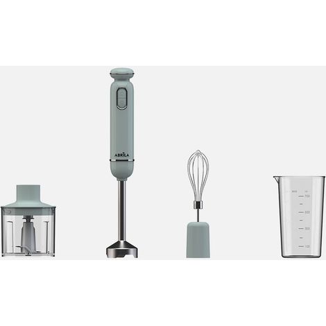 Mixeur main Kent 600W vert 2 vitesses+turbo lame inox avec bol mixeur démontable