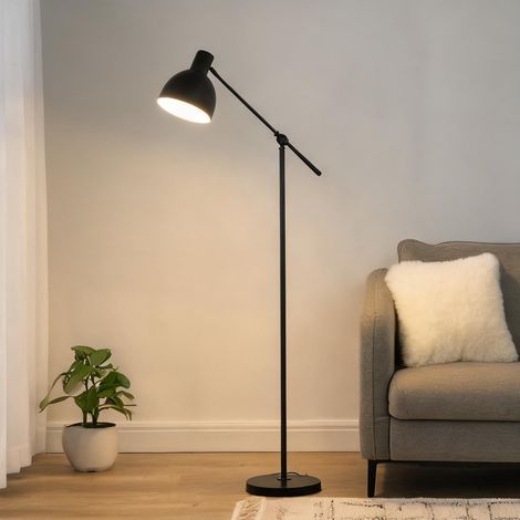 Lampe de table Lampadaire sur pied industriel en acier hauteur (1/5)