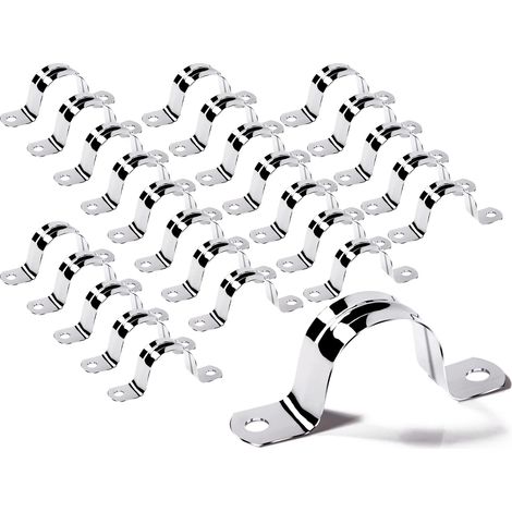 32MM Bride de Fixation 25 Pièces Collier de Fixation Collier de Serrage Tuyau 304 Acier Inoxydable U Fixation pour Tube (1/5)