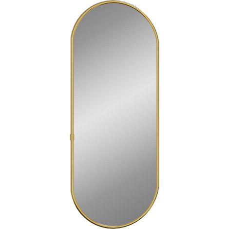 vidaXL Espejo de pared ovalado dorado 60x25 cm (1/2)