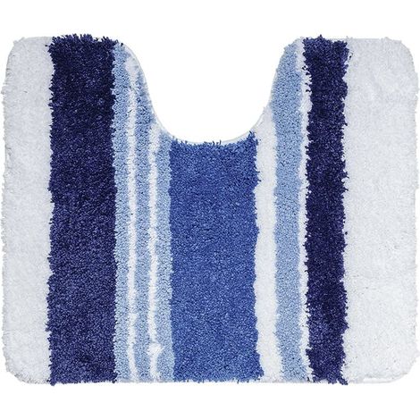 Tapis de Contour WC, Polyester, 50 x 60 cm, Bleu (1/3)