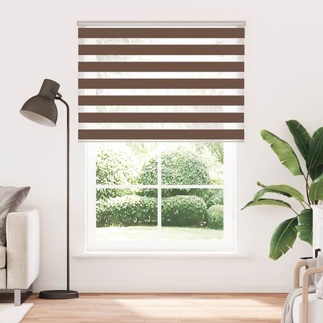 Maison Exclusive - Estor cebra marrón 165x230 cm tejido ancho 160