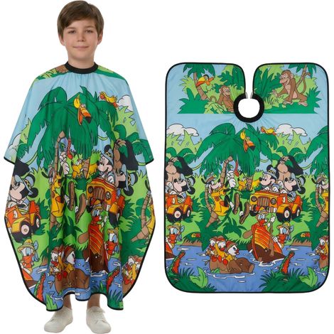 Capa de peluquería infantil para barbería, 100x140 cm (1/5)