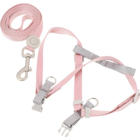 Hundegeschirr und Leine, verstellbar, 1 Set, verschiedene Farben, Polyester (1/5)