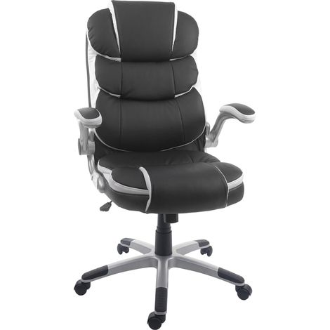 Poltrona sedia ufficio girevole regolabile HHG-507 ergonomica ecopelle nero