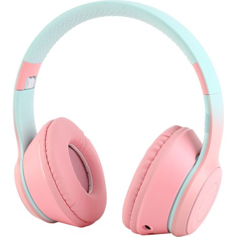 Casque sans fil Bluetooth tendance avec microphone intégré, filaire et compatible carte mémoire pour téléphones, tablettes, PC et ordinateurs portables. Idéal pour les jeux vidéo entre amis (garçons, (1/4)