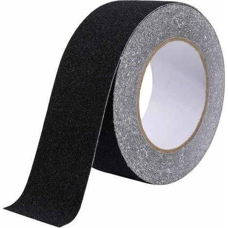 Cinta antideslizante, cinta negra, alta tensión, 1 unidad, cinta antideslizante para escaleras, 5 cm x 10 m (1/5)