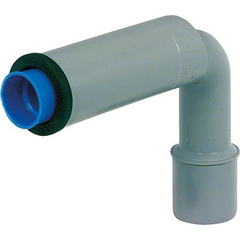 Coude universel de siphon avec nipple H et bouchon de montage, raccord 50/40