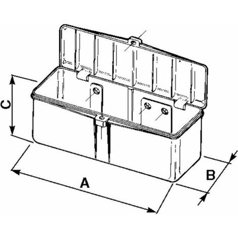 Coffre à outils plastique AMA 420x125x125 mm (1/3)
