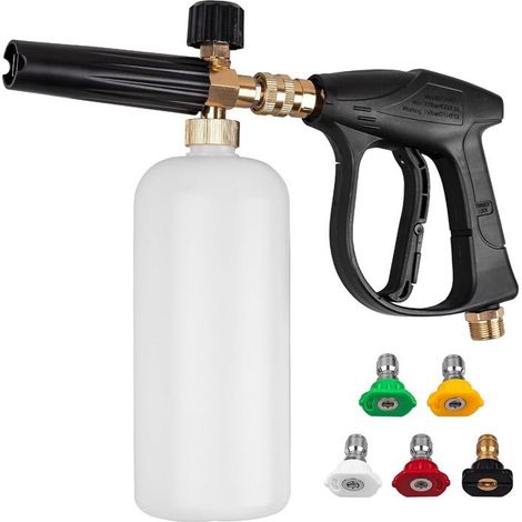 Pistolet Ă mousse pour nettoyeur haute pression avec 5 buses (1/4)