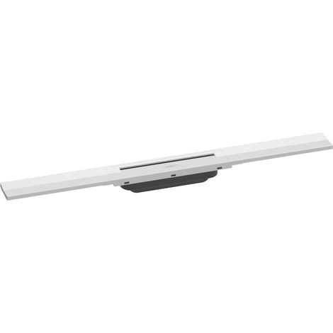 Caniveau de douche linéaire 700 mm, Siphon de sol découpable pour montage libre, Blanc mat (1/5)