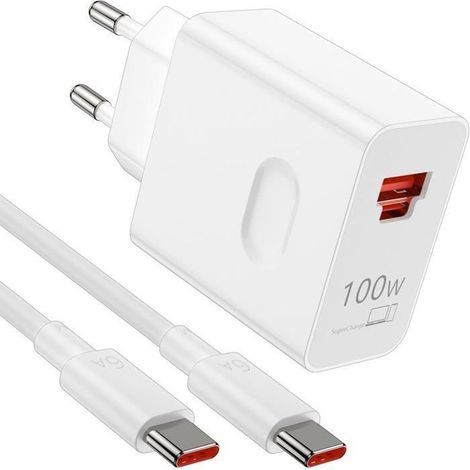 100W Supercharge Chargeur Rapide pour Honor 200 Pro+ 200 Lite,2 Ports PD Chargeur Rapide avec 6A Câble USB C 1m,Supercharge Chargeur (1/4)