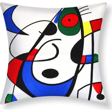 Housses de coussin - AVIZAR - Lot de 2 - 45x45 cm - Brodées - Multicolore - Contemporain (1/5)