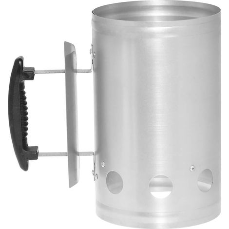 Mustang Kaminanzünder Encendedor de Carbón Plateado 27,5 cm