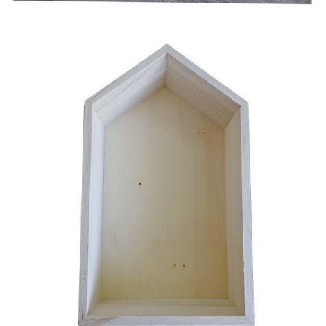 Etagère en bois maison 30,5 x 18 x 10 cm (1/3)
