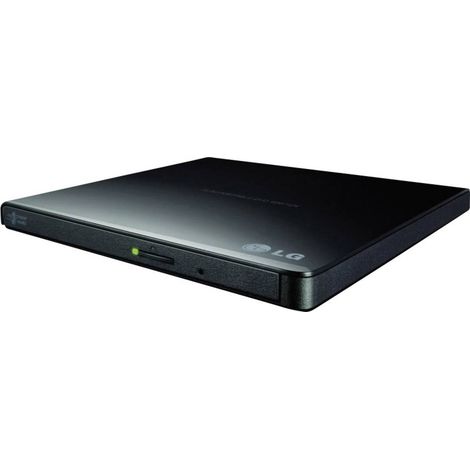 LG – Lecteur DVD GP57EB40 – USB 2.0 – Vitesse de lecture 24x – Compatible Windows 7 et Vista – Design élégant noir