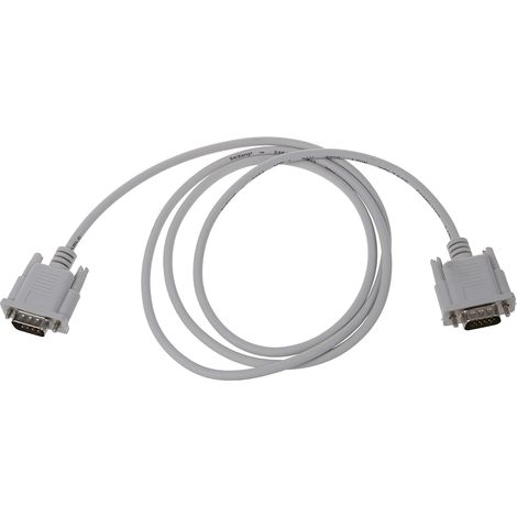 Câble adaptateur VGA DB15 mâle vers RS232 DB9 mâle, câble d'extension graphique vidéo (blanc, 1,4 mètre). (1/5)