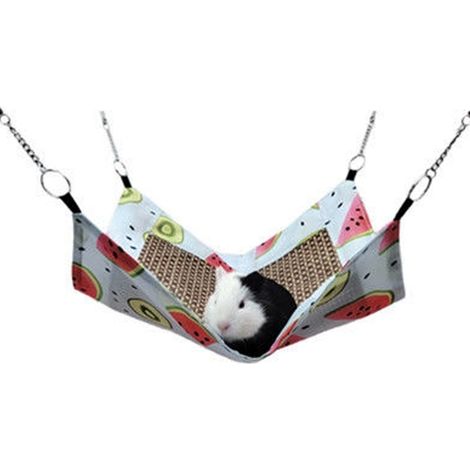 1 hamac rafraîchissant, en rotin, pour hamsters, cochons d'Inde, lapins, chinchillas et autres rongeurs, idéal été (1/5)
