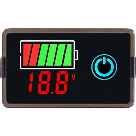 Indicateur de tension numérique CC 8-100 V pour batterie lithium-plomb 12 V/24 V/36 V/48 V, interrupteur anti-inversion à deux fils B (1/5)