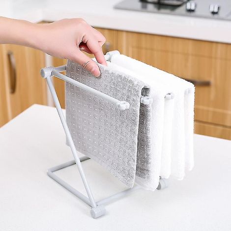 Égouttoir pliable pour chiffons de cuisine, porte-chiffons à poser sur le plan de travail, égouttoir à tasses (1/3)