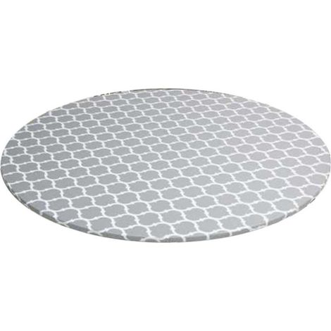 Nappe Ronde Étanche en PVC avec Bord Élastique Housse de Table Intérieur Extérieur