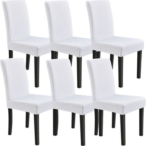 6er-Set Stuhlhusse 42-53 cm Weiß neu.haus