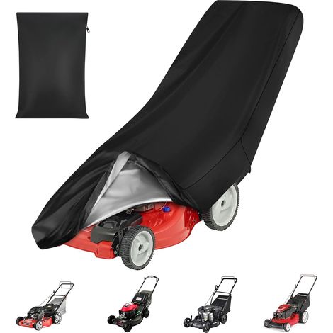 Lawnmower Cover, Outdoor Lawn Mower Cover Waterproof Heavy Duty 210D Oxford Polyester Garden Tractor Cover with Drawstring Anti-UV Universal (1/5)