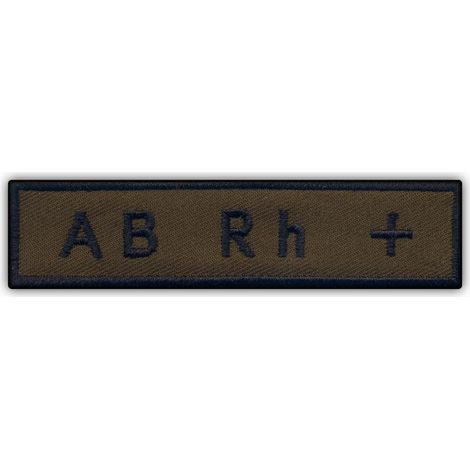 Patchion Blutgruppe AB Rh + – selbstklebende Rückseite – bestickter Aufnäher/Abzeichen/Emblem