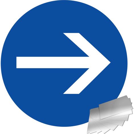 Panneau sens obligatoire - Alu Ø450mm - 4010410