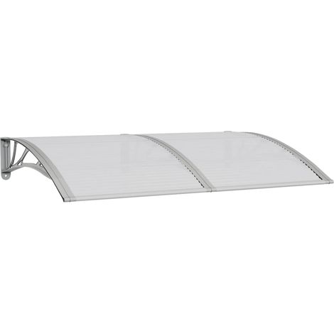 Auvent Marquise de porte, Store Banne pour porte, Gris 150x100 cm Polycarbonate OIB3179E (1/7)