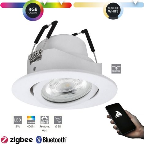 Spot Encastrable EGLO Zigbee Blanc Ø8,8cm 5W (1/5)