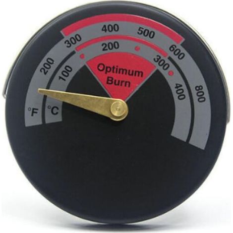 Thermomètre magnétique pour brûleur à bûches et poêle Rouge 63 mm (1/4)
