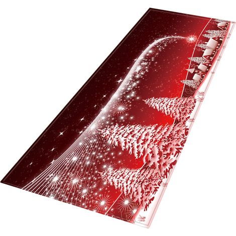 Weihnachtlicher, rutschfester Teppich für Wohnzimmer, Küche, Schlafzimmer, Tür, Sofa und Badezimmer (1/5)