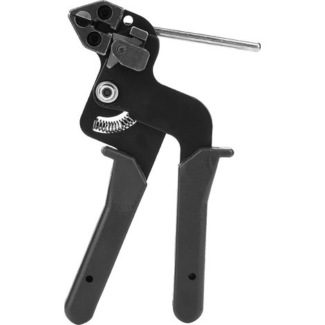 Schwarze Kabelbinderpistole, Kabelbinder aus Edelstahl, automatisches Schneidwerkzeug