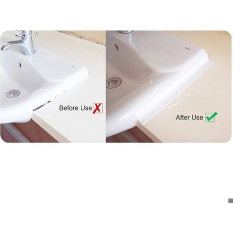 Ruban D'étanchéité - PVC Flexible Avec Plis - Pour Joints Baignoire Évier Lavabo Cuisine Salle De Bain - 22 mm x 3,2 m (1/5)