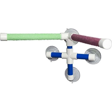 Support de bain pour perroquet, plateforme de douche, poteau double - (1/5)