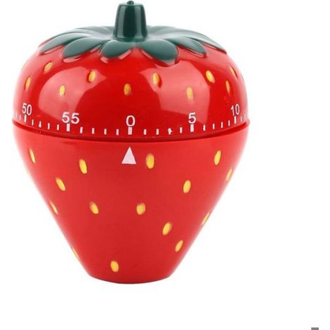 Minuterie Cuisine - Mécanique - Forme Fraisier - ABS - 7,9 x 6,7 cm - 95 g - Unité (1/5)