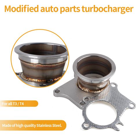 Nachrüst-Turboladerflansch für Kraftfahrzeuge, 5-Loch, 3 Zoll, für T3/T4 Turbolader