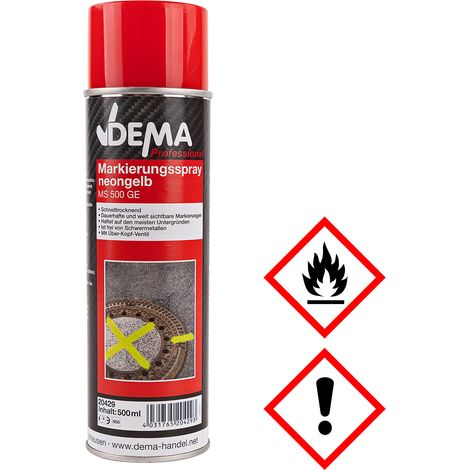 Markierungsspray Markierfarbe 500 ml Dose neon gelb Markierspray Farbspray (1/5)