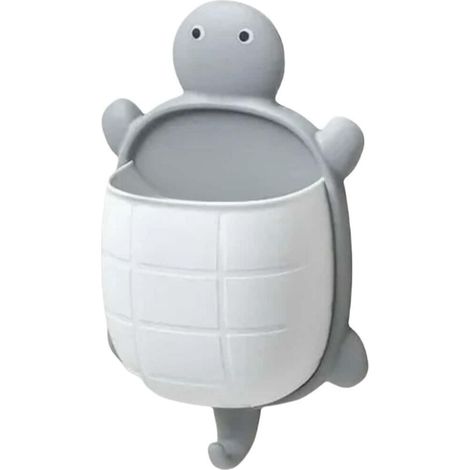 Porte-brosse à dents en forme de tortue mignonne, organisateur de rangement de salle de bain en dessin animé, utilisation dans la cuisine et la chambre à coucher disponible, organisateur de choses quo (1/5)
