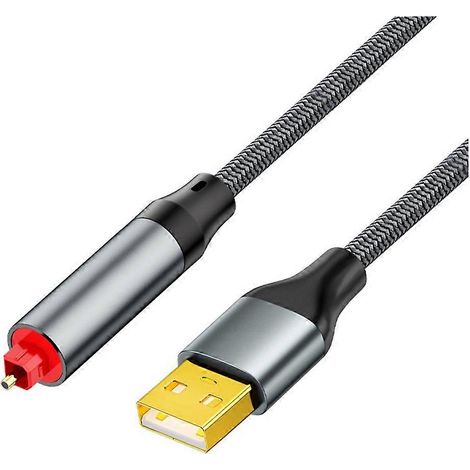 Câble audio USB vers fibre optique, câble USB vers fibre optique SPDIF, adaptateur TV vers carte son, câble adaptateur ordinateur portable vers carte son (1/5)