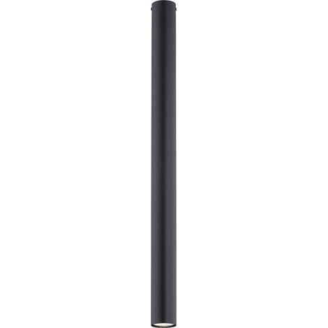 Plafoniera Moderna Faretto Tecno 1 Luce Acciaio Nero 80 Cm (1/5)