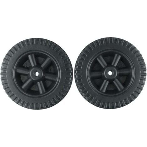 Jeu de roues de rechange noires (2 pièces) pour barbecues à gaz de 150 cm, compatibles avec plusieurs marques (1/3)