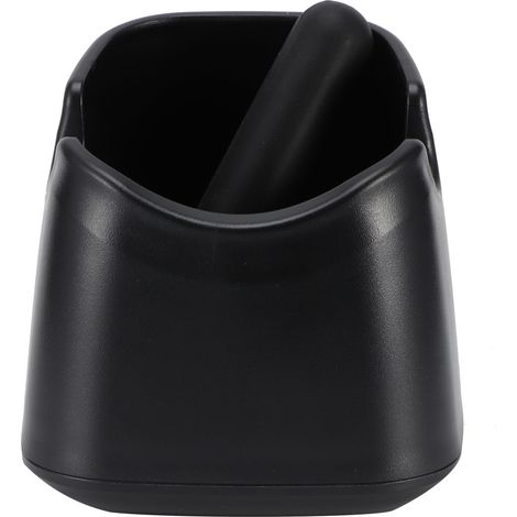 Bac à marc de café antidérapant avec barre de frappe, pour usage domestique et café, noir (1/5)