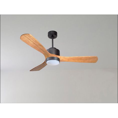 Twist , Ventilateur déstratificateur d'air, pales bois claires 132 Cm, moteur chrome sans lumière (1/5)
