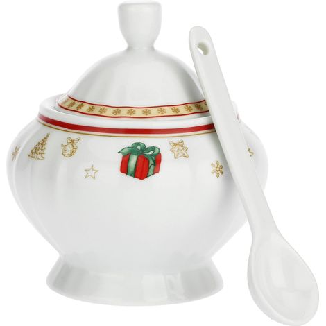 La Porcellana Bianca - Zuccheriera con cucchiaino Christmas Edition (1/4)