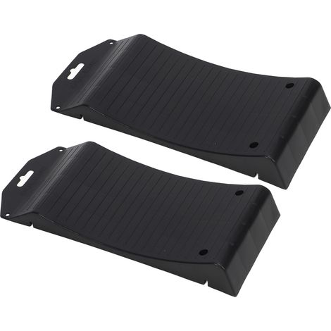 2 rampes de démontage pneus robustes, capacité de charge puissante, antidérapantes pour voiture, camion, SUV, camping-car, caravane 18PL : 50x21,5x5,8cm (1/5)