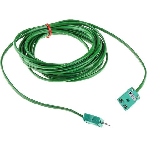 Câble d'extension type K RS PRO, 5m, temp. max. +220°C, gaine PVC ( Prix pour 1 ) (1/3)