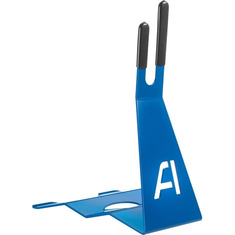 ANDRYS – Piedistallo Porta Biciclette da Esterno ed Interno, 1 Posto, in Acciaio Verniciato, 28 x 24 x 42 cm, Colore Nero - Posti: 1 - Colore: Blu - Finitura: Verniciato