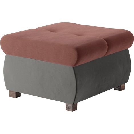 Reposapiés Comfivo Nitor, Magic Velvet 2217 + Magic Velvet 2258, 39x60x60cm, Diámetro: 0, Tapiz, Patas: Plástico, 0, Parcialmente montado